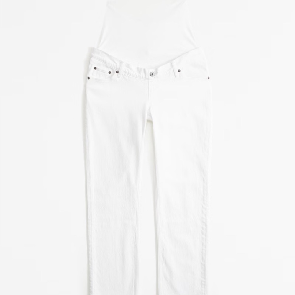 Abercrombie & Fitch White Maternity Jean
